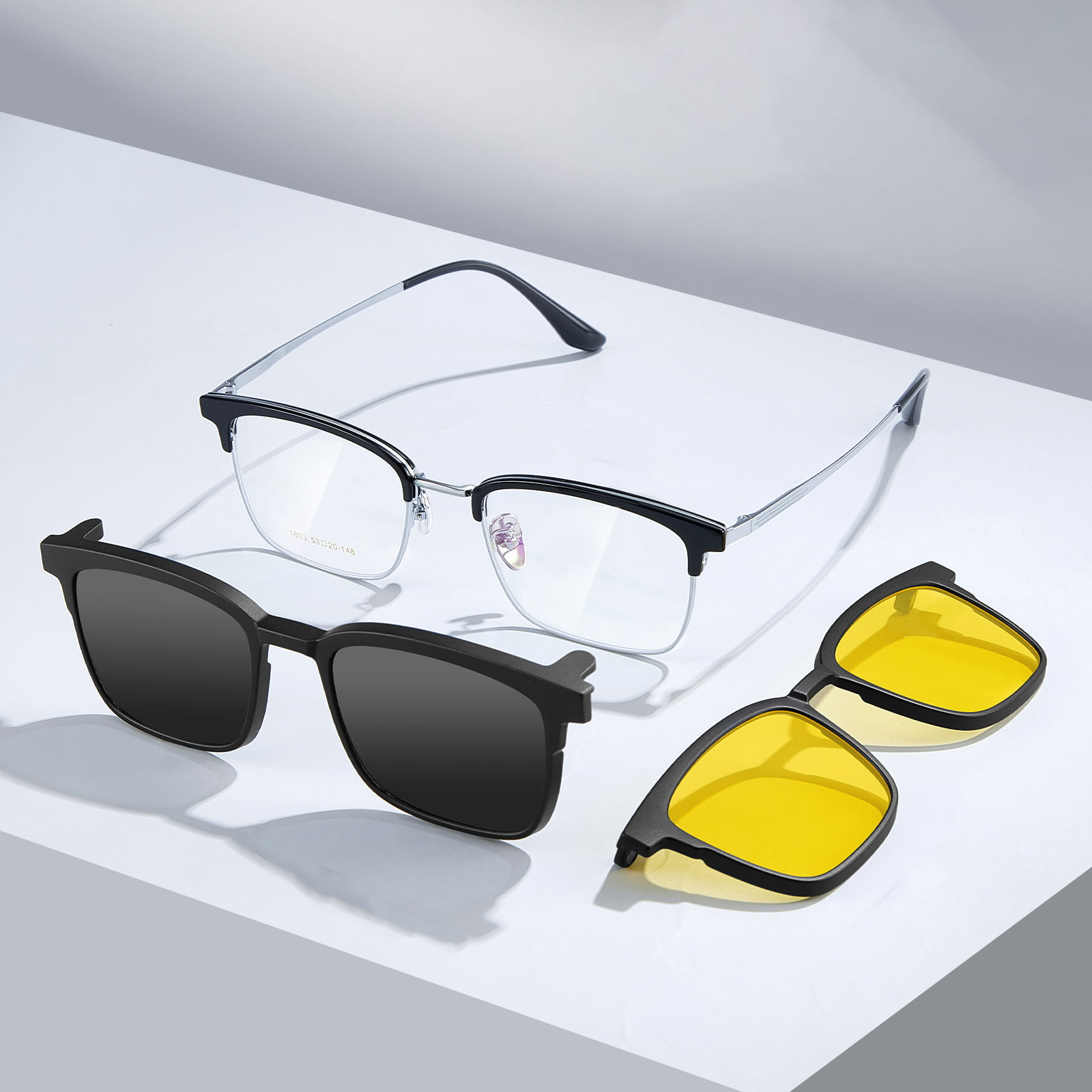 1803 Driving Myopia sunčane naočale Strong 3-u-1 magnetski set